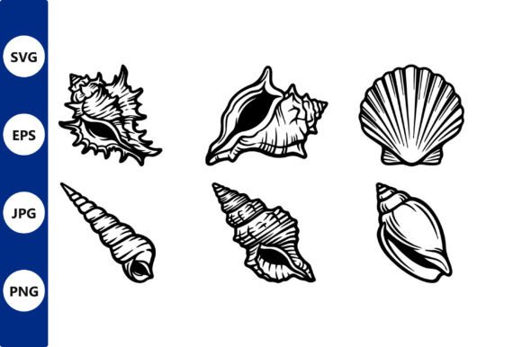 Download Shell Line Art Set - Line art Collection