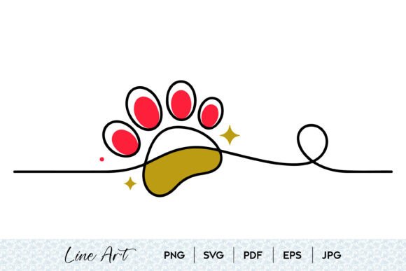 Download Dog Paw Line Art SVG - Line art Collection