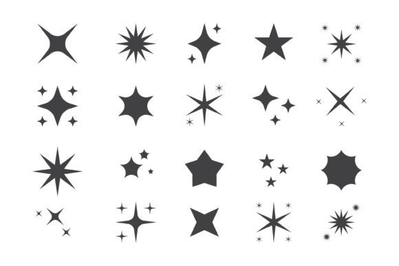 Download Collection of Star Icon Silhouettes - Collection Collection