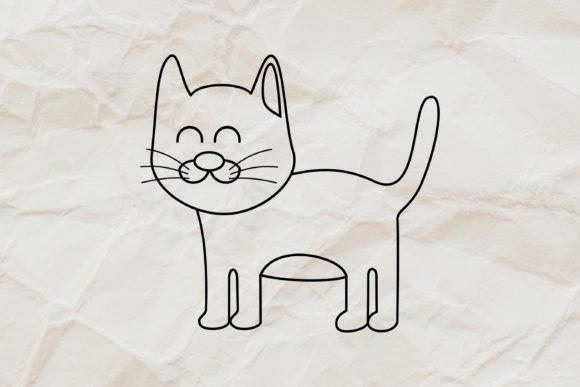 Download Cat Line Art Illustration Clipart SVG - Line art Collection