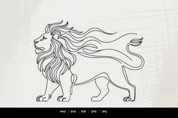Download Majestic Lion Line Art SVG - Line art Collection