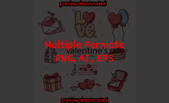 Download Doodle Valentine Day Elements Collection - Collection Collection