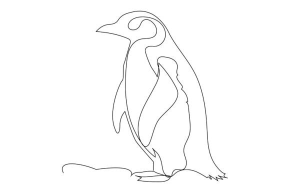 Download Single Line Art Animal Drawing Penguin - Line art Collection