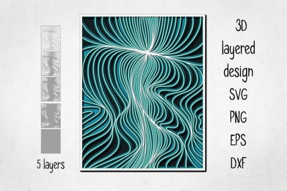 Download 3D Layered Line Art - Line art Collection