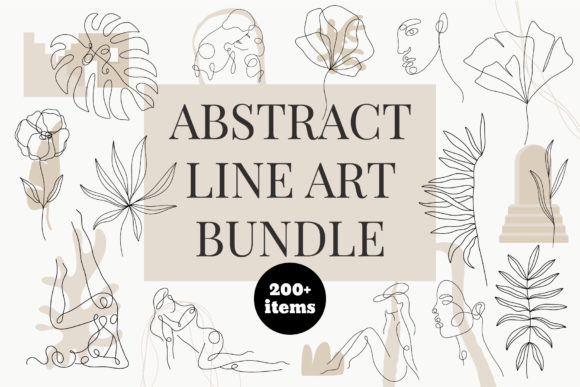 Download Abstract  Line Art Bundle - Line art Collection