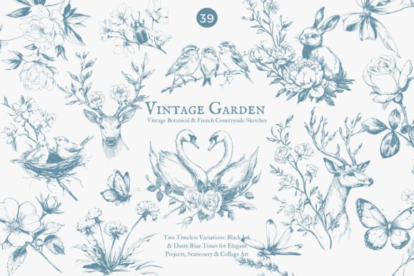 Download Vintage Clipart Botanical Sketches - Botanical Collection