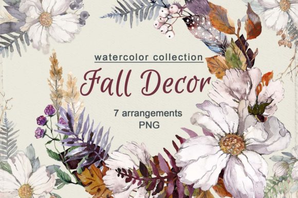 Download Watercolor Fall Decor Arrangements - Premium Resources
