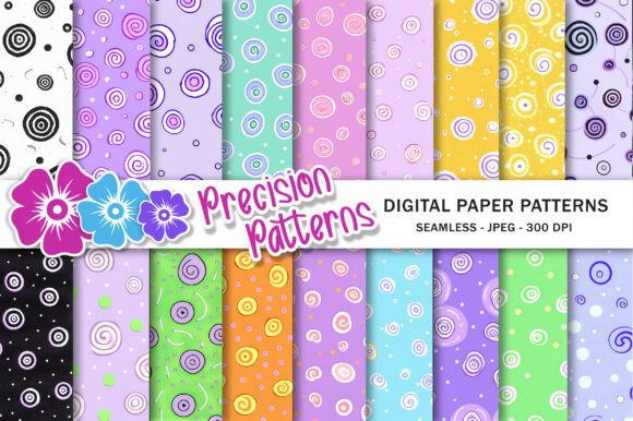 Download Swirl Dot Purple Patterns Bundle - Premium Resources