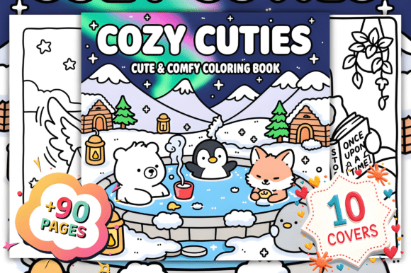 Download Cozy Cuties Cute &amp; Comfy Coloring Pages - Premium Resources
