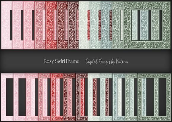 Download Rosy Swirl Frame - Premium Resources