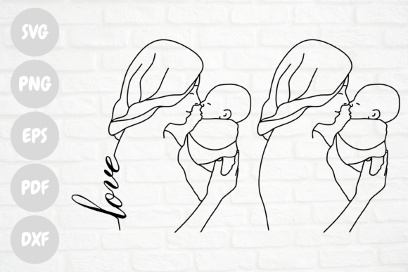 Download Mum Holding Baby Line Art - Line art Collection