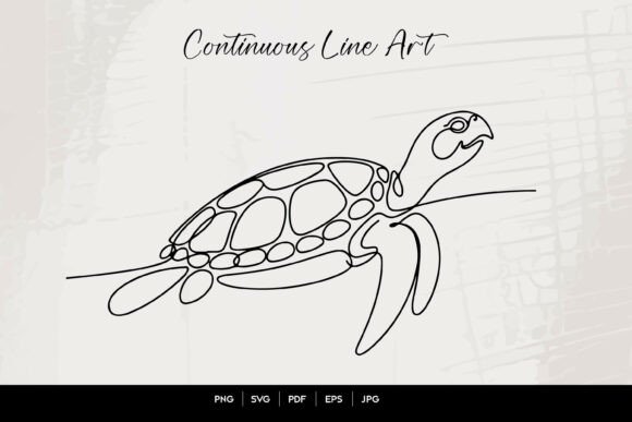 Download Sea Turtle Continuous Line Art Illustrat - Line art Collection