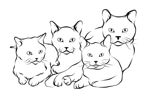 Download Cat Line Art Vector - Line art Collection