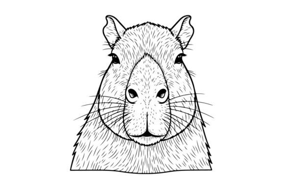 Download Line Art Animal Head Outline Sketch Colo - Line art Collection